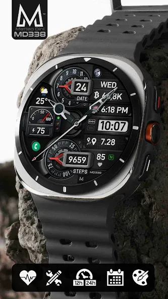 MD338 Hybrid watch face screenshot 1