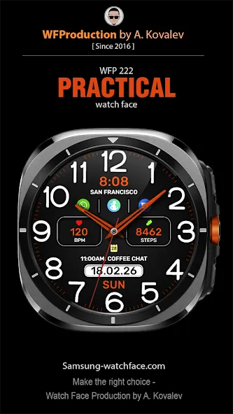 WFP 222 Practical watch face screenshot 1