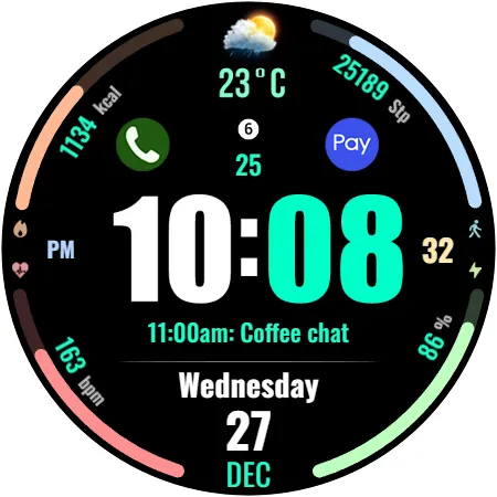 WFP 318 Digital watch face screenshot 43