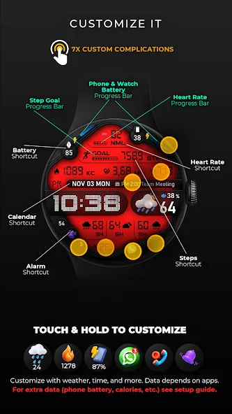 PER67 Digital Watch Face screenshot 6
