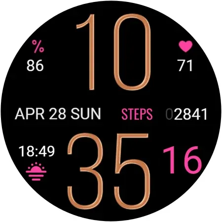 Gold n Color Daily Watch Face screenshot 13