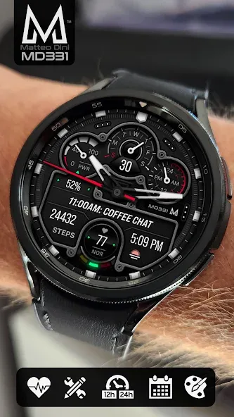 MD331 Analog watch face screenshot 3