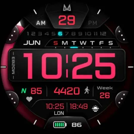 MD283 3D Digital watch face screenshot 19