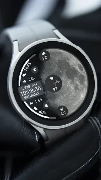 ZKin Watch Face Obsidian Moon screenshot 7