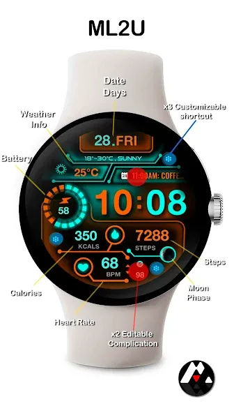 ML2U 217 Watch Face screenshot 2