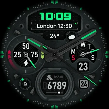 SH047 Watch Face, WearOS watch screenshot 14