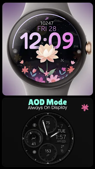 Flower Steps watch face screenshot 8