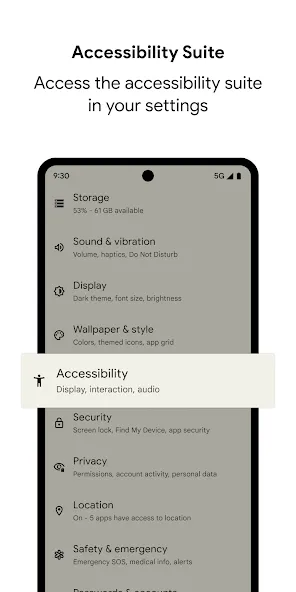 Android für Barrierefreiheit screenshot 1