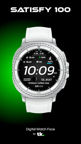 Satisfy 100 Digital watch face screenshot 1
