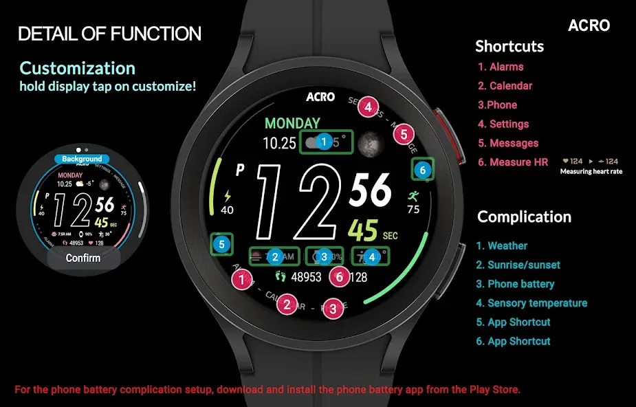 ACRO Sport Run2 Watchface screenshot 5