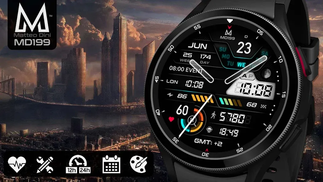 MD199: Analog watch face screenshot 3