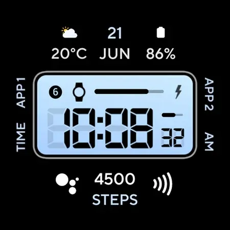 Retro Digital: Watch face screenshot 8