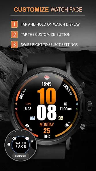 WFP 317 Digital watch face screenshot 4