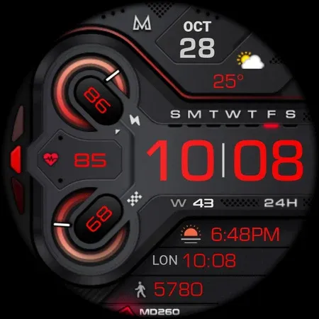 MD260 Digital watch face screenshot 37