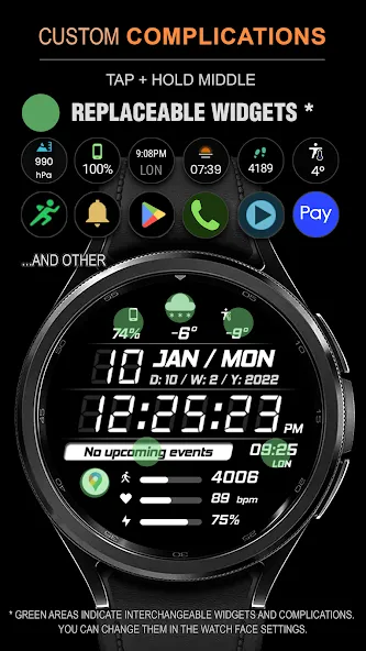 WFP 242 Sporty watch face screenshot 4