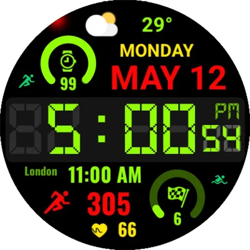 Big Bold Digital WearOS NTV584 screenshot 27