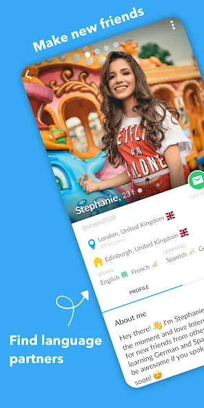 Interpals: Friends & Languages screenshot 1