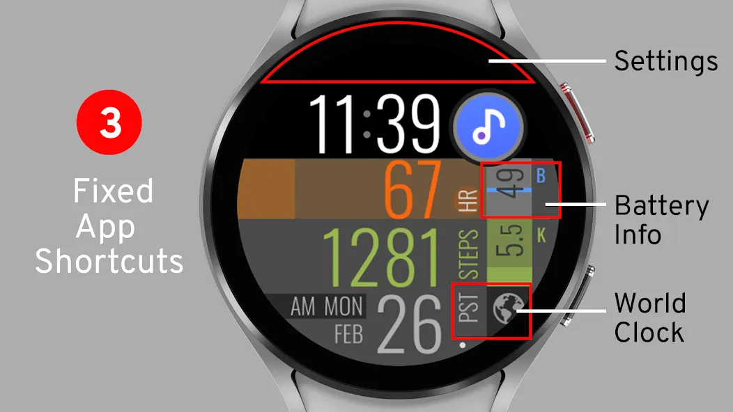 Easy Read Health Watch Face screenshot 8
