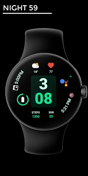 Night 59 - watch face screenshot 1