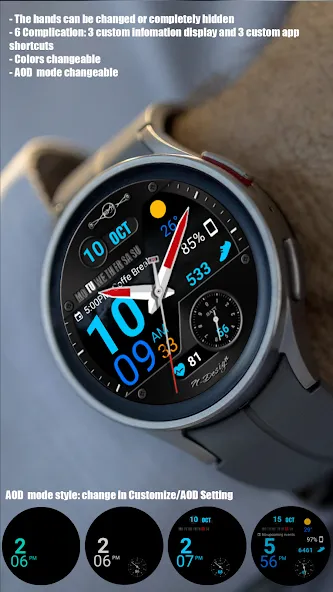 WearOS Hybird WatchFace NTV567 screenshot 5