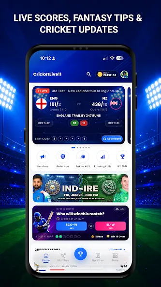 CricketLive11: Live Scores screenshot 1