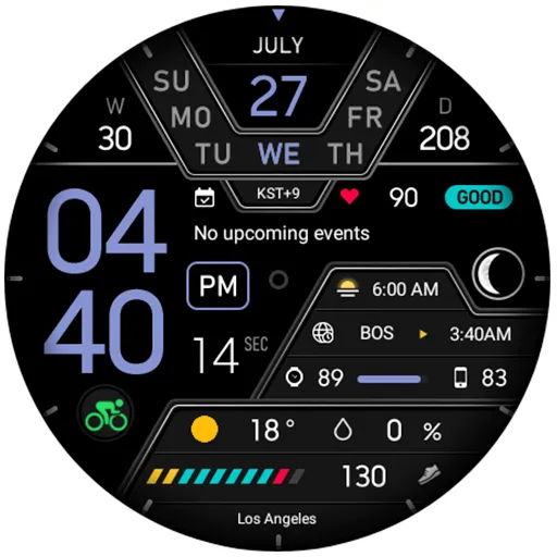 9INE 001e: Hybrid watch face screenshot 10