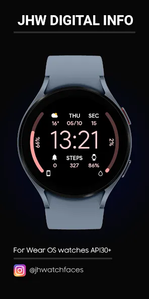 JHW Digital Info: Watch face screenshot 1