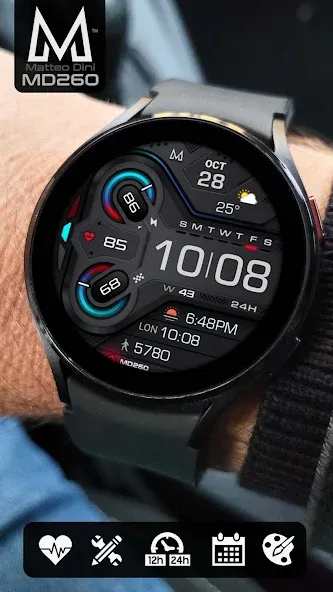 MD260 Digital watch face screenshot 1