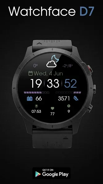 Digital Watchface D7 screenshot 1