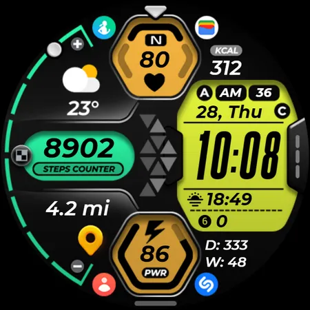 Hybrid Watch Face OMG 318 screenshot 26
