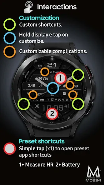 MD294 Analog watch face screenshot 7