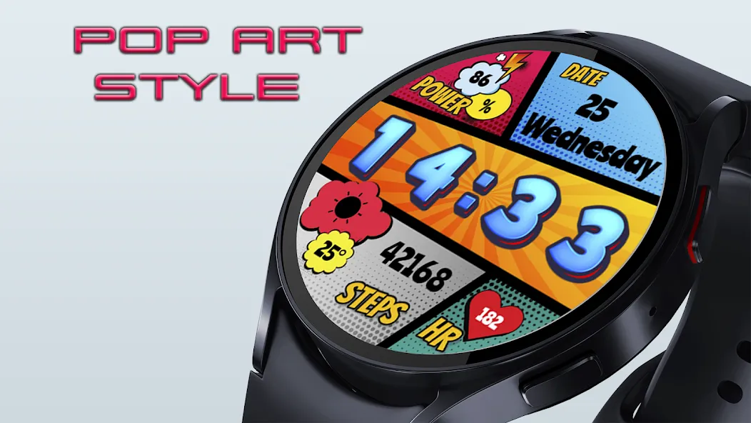 Pop Art Style Watch Face screenshot 2