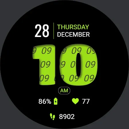 Dens BigHours Watch Face screenshot 6