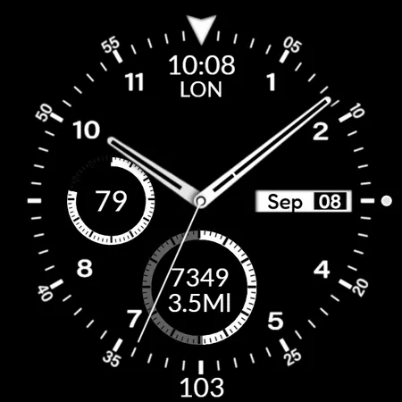 CC Black Analog Watch Face screenshot 7