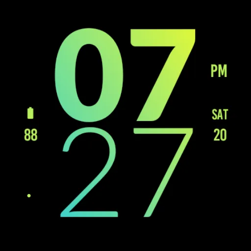 Fresh Green Large Watch Face screenshot 4