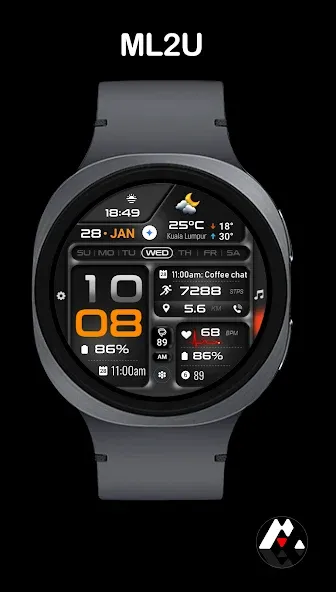 ML2U 380 Tactical Watch Face screenshot 7