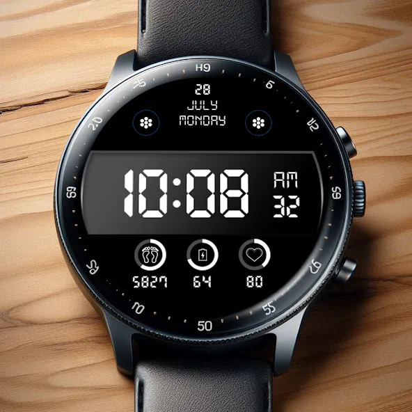 Key WF103 Digital Watch Face screenshot 1