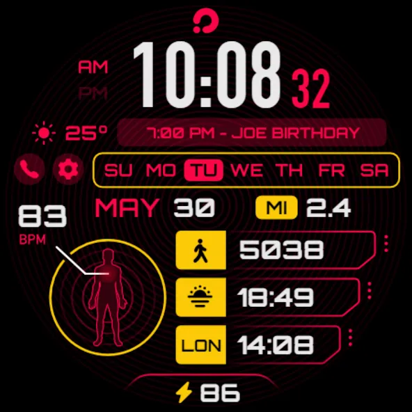 PRADO 33 Cyber Wacth Face screenshot 12
