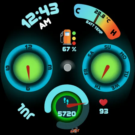 Speedometer WatchFace SMA 17 screenshot 27