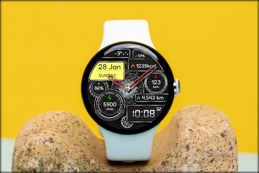 Hybrid TUNUK URX44 Watch face screenshot 3