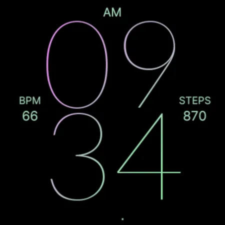 Pink Orchid Line Watch Face screenshot 6