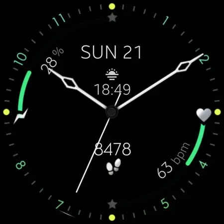 Minimal Black v18 Watch Face screenshot 9
