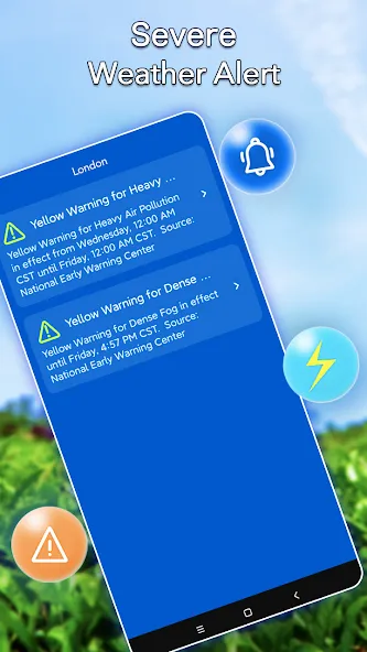 Météo locale:Widget d'alerte screenshot 8