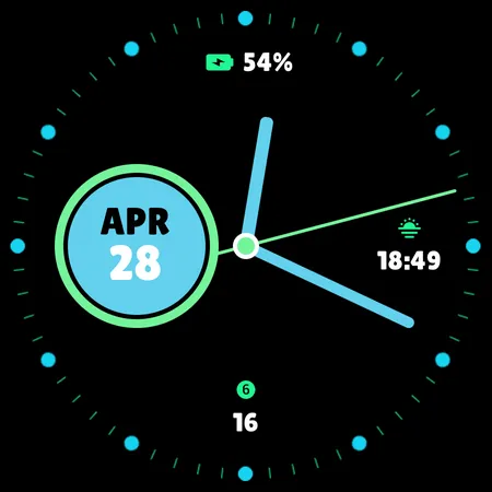 Purely Pointed Watch Face screenshot 8