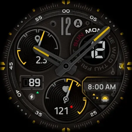 SH004 Watch Face, WearOS watch screenshot 12