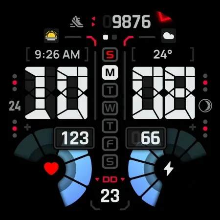 SH062 Watch Face, WearOS watch screenshot 9