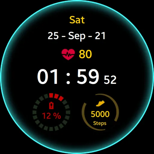 Green Glow Watch Face screenshot 7