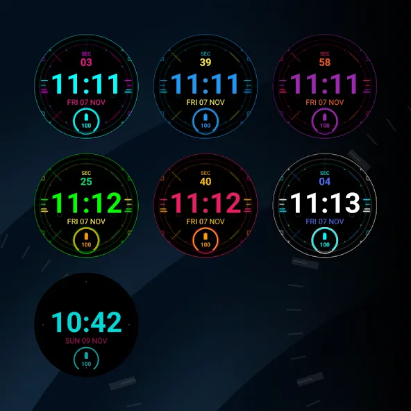 Digital Neon Watch Face screenshot 3