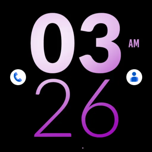 Soft Purple Large Watch Face screenshot 5