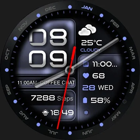ML2U 350b Hybrid Watch Face screenshot 27